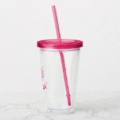 Personalisiert rosa Akryltumbler mit sonnigen Ohre Acryltrinkbecher (Links)