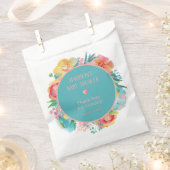 Personalisiert rosa Aquamarine Blumendusche Geschenktütchen (Ausgeschnitten)