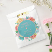 Personalisiert rosa Aquamarine Blumendusche Geschenktütchen (Versiegelt)