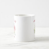 Personalisiert rosa Aquarellfarben Blume Mama Kaffeetasse (Mittel)