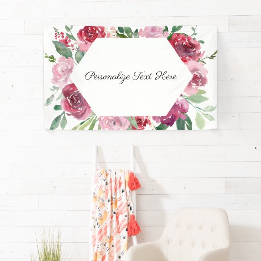 Personalisiert rosa Bläschen Banner (Insitu)