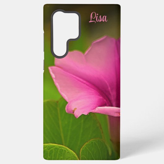 Personalisiert-rosa-Blume Samsung Case Galaxy Hülle (Rückseite)