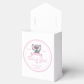 Personalisiert rosa Blumendusche niedlich Elephant Geschenkschachtel (Geöffnet)