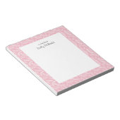 Personalisiert rosa Blumenmuster gemustert Notepad Notizblock (angewinkelt)