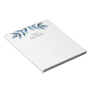 Personalisiert rosa Blumenmuster gemustert Notepad Notizblock