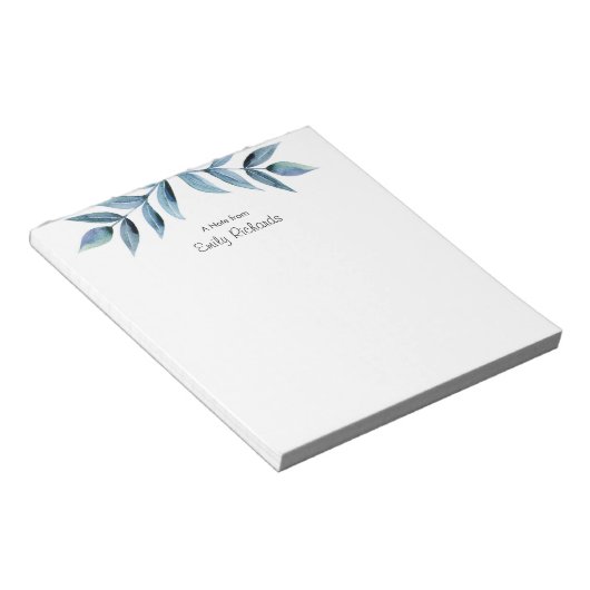 Personalisiert rosa Blumenmuster gemustert Notepad Notizblock (angewinkelt)