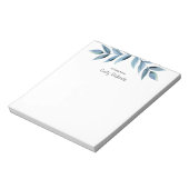 Personalisiert rosa Blumenmuster gemustert Notepad Notizblock (Rotiert)