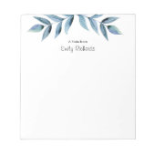 Personalisiert rosa Blumenmuster gemustert Notepad Notizblock (Vorderseite)