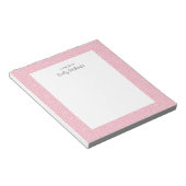 Personalisiert rosa Blumenmuster gemustert Notepad Notizblock (angewinkelt)