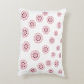 Personalisiert rosa Blumenmuster Rundkissen Dekokissen (Rückseite(Vertikal))