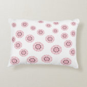 Personalisiert rosa Blumenmuster Rundkissen Dekokissen (Rückseite)