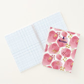 Personalisiert rosa BlumenNotebook - Individuelle Notizblock (Innenseite)