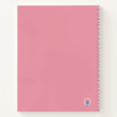 Personalisiert rosa BlumenNotebook - Individuelle Notizblock (Rückseite)