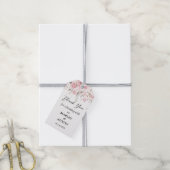 Personalisiert rosa Blumenstrauß Geschenkanhänger (Mit Garn)