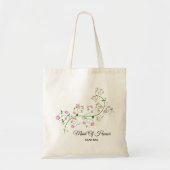 Personalisiert rosa Blumenstrauß Tasche (Vorne)