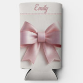 Personalisiert rosa Bow kann kälter werden - Niedl Selters Dosenkühler (Vorderseite)