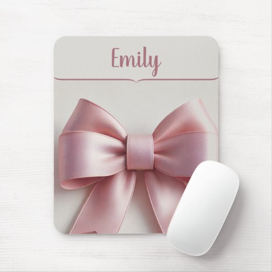 Personalisiert rosa Bow Mousepad - Niedlich & eleg (Mit Mouse)