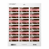 Personalisiert-rosa/braun-Hundsholz Adressaufkleber (Vorne)