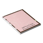 Personalisiert-rosa/braun-Hundsholz Notizblock (angewinkelt)