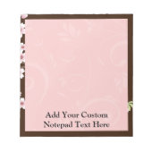 Personalisiert-rosa/braun-Hundsholz Notizblock (Vorderseite)