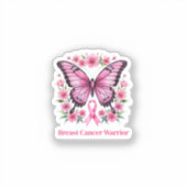 Personalisiert rosa Brustkrebs Aufkleber (Vorderseite)