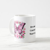 Personalisiert rosa Brustkrebs Kaffeetasse (Vorderseite Links)