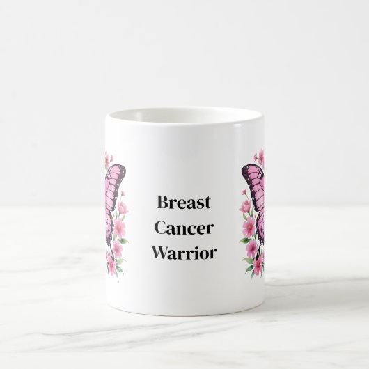Personalisiert rosa Brustkrebs Kaffeetasse (Mittel)