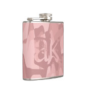 Personalisiert rosa Camouflage Electric Pattern Flachmann (Rechts)