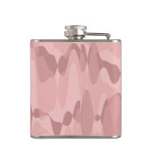 Personalisiert rosa Camouflage Electric Pattern Flachmann (Rückseite)