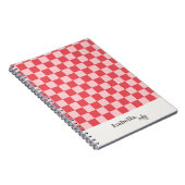 Personalisiert rosa Checked Notes Notizblock (Rechte Seite)