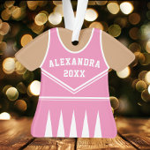 Personalisiert rosa Cheerleader Uniform Ornament