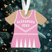 Personalisiert rosa Cheerleader Uniform Ornament