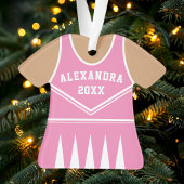 Personalisiert rosa Cheerleader Uniform Ornament