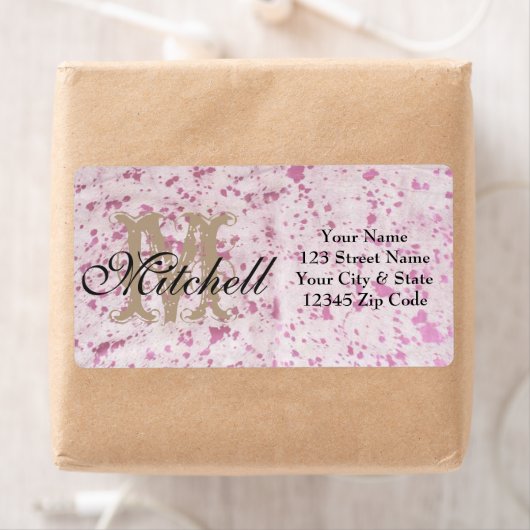 Personalisiert rosa Cowhide Versandadressen (Insitu)