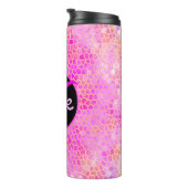 Personalisiert rosa Dinosaurier verborgen Thermosbecher (Nach rechts gedreht)