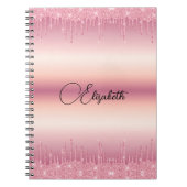 Personalisiert rosa Driving Glitzer Notebook Notizblock (Vorderseite)