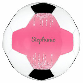 Personalisiert rosa Driving Glitzer Trendy Glam Fußball