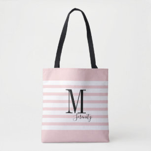 Personalisiert rosa, einfache Bezeichnung und Mono Tasche