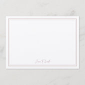 Personalisiert rosa Einfache moderne Grenzgeschich Dankeskarte (Vorderseite)