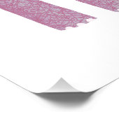 Personalisiert rosa Elephant Wasserfarbe Poster (Ecke)