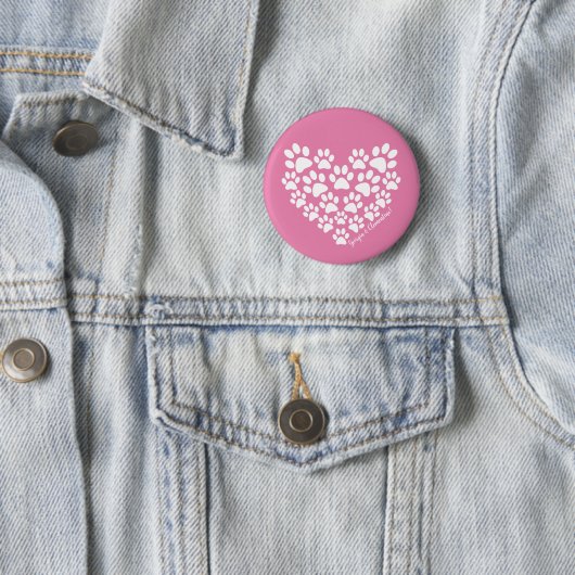 Personalisiert rosa Farbe drucken Button (Beispiel)