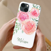 Personalisiert rosa Farbflora Case-Mate iPhone Hülle