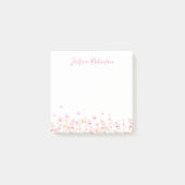 Personalisiert rosa Farbflora Post-it Klebezettel (Vorderseite)