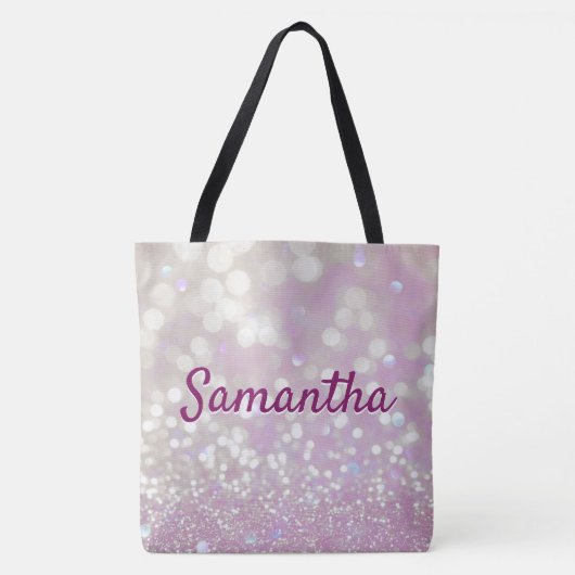 Personalisiert-rosa-feine Taschentasche Tasche (Vorderseite)