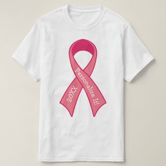 PERSONALISIERT rosa Flachbandgrafik T-Shirt (Design vorne)