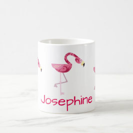 Personalisiert rosa Flamingo Bird Kaffeetasse