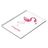 Personalisiert rosa Flamingo Bird Notizblock (Linke Seite)