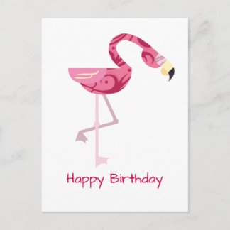 Personalisiert rosa Flamingo Bird Postkarte