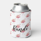 Personalisiert rosa Flamingo Can Cooler Dosenkühler (Kanne Vorderseite)