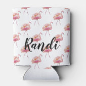 Personalisiert rosa Flamingo Can Cooler Dosenkühler (Rückseite)